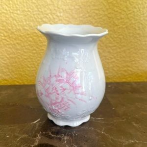 Antique Homer Laughlin Pink Transferware Roses,Victorian Toothbrush Holder,Vase